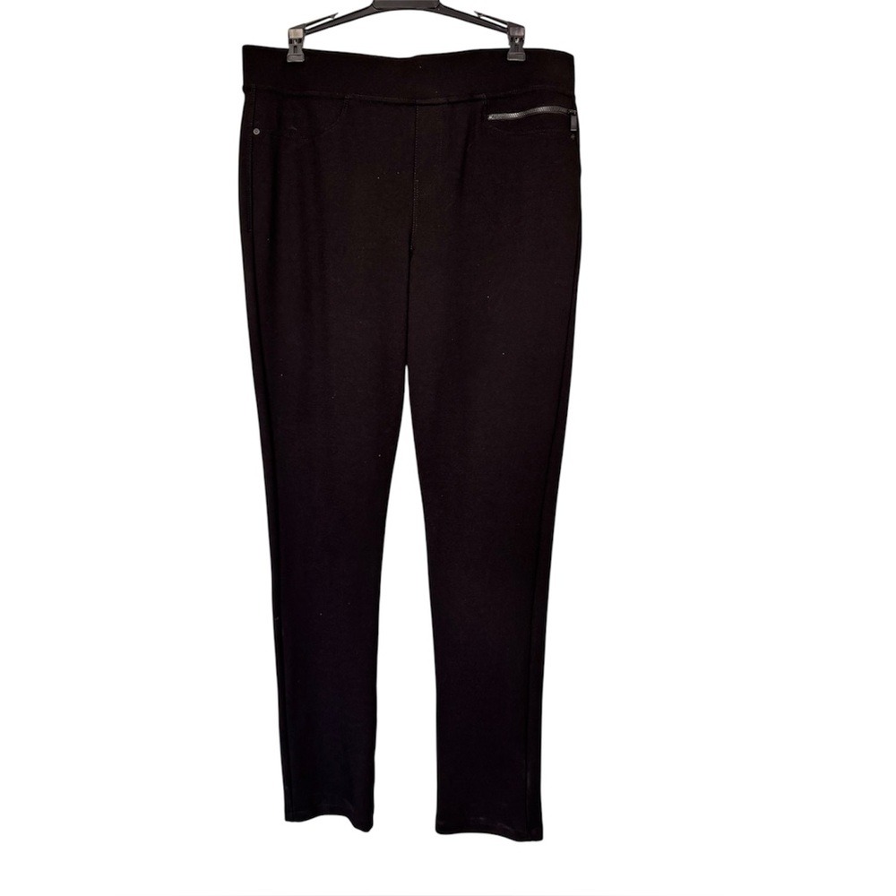 DKNY Jeans Pull-On Black Stretch Pants | Size L